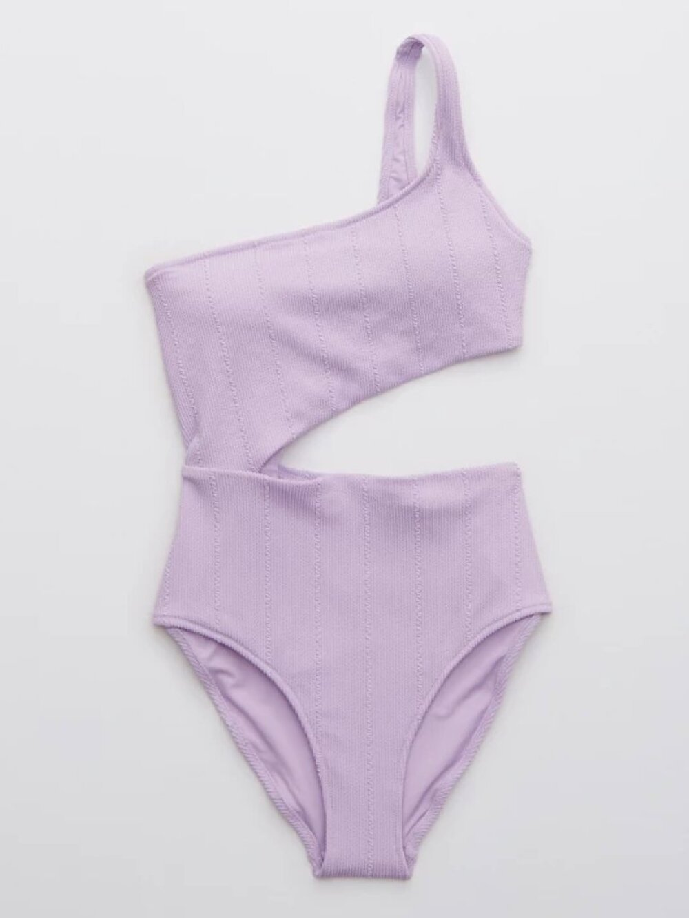 Aerie One Piece Swim Suit - Crinkle Asymmetrical Cut Out